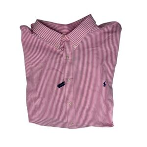 Polo Ralph Lauren pink white striped 50/1 poplin button-down shirt 4XB NWT